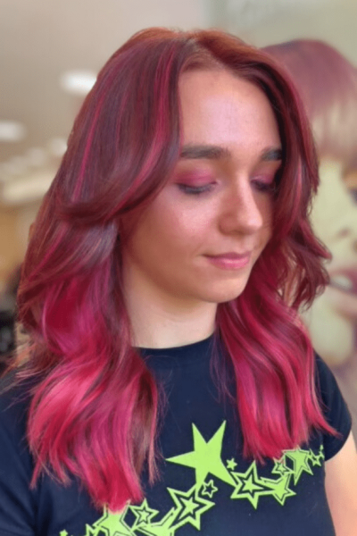 Clients Hair after Vibrant Colouring Service at Second Avenue Hair Camberwell Melbourne